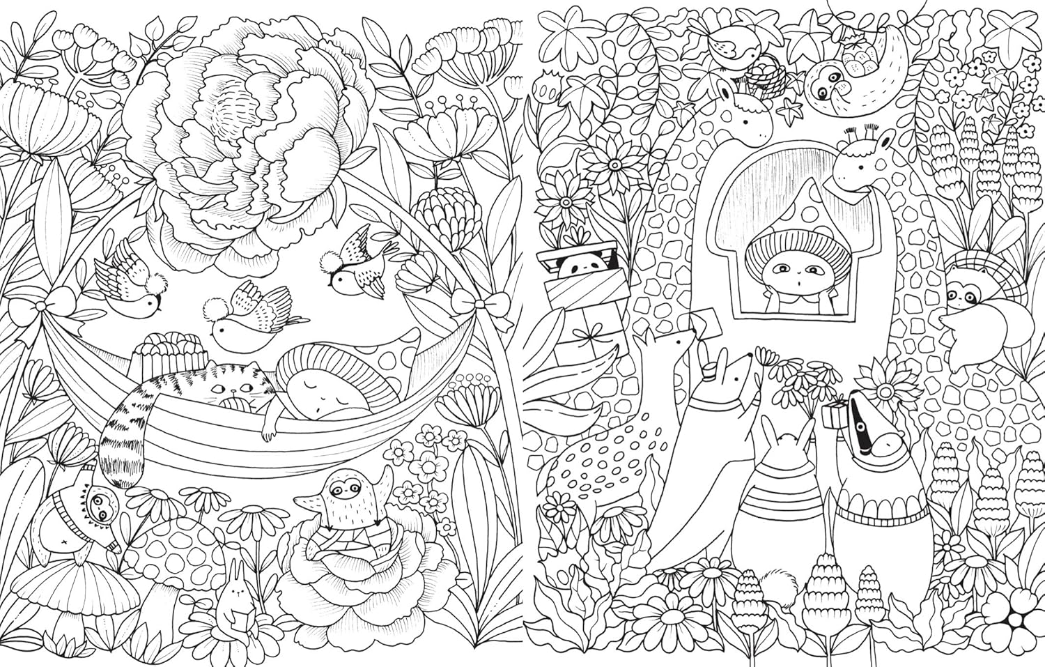 A Million Cute Animals: Adorable Animals to Colour (A Million Creatures to Colour, 9) Paperback