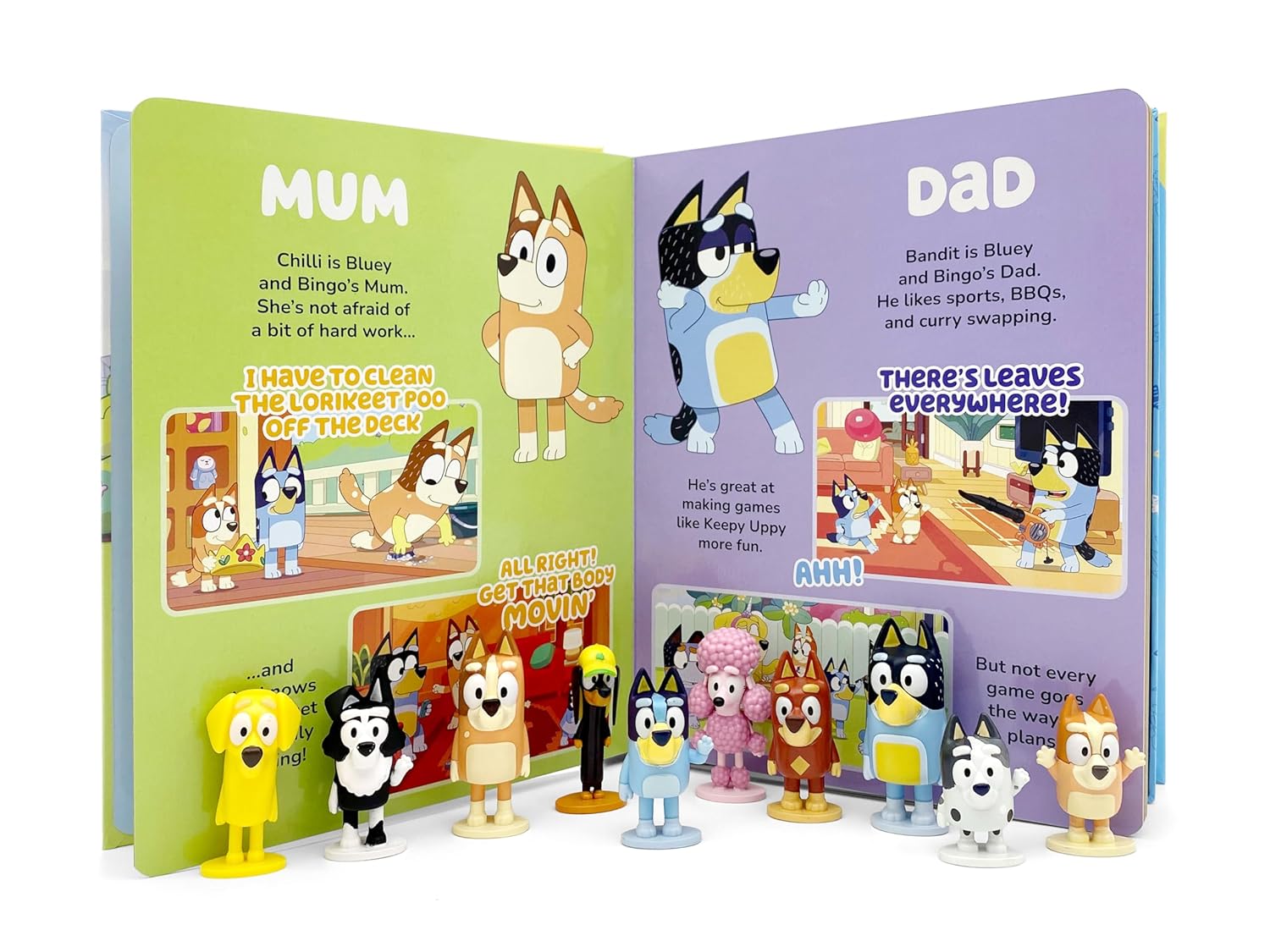 Bluey My Busy Books - Storybook, 10 Figurines, Playmat (Board book – Picture Book)