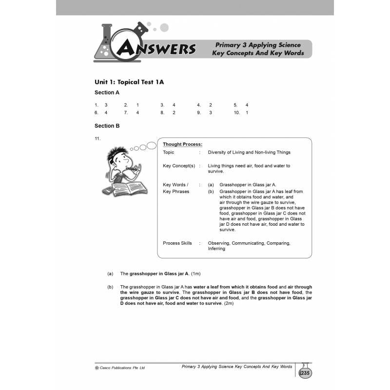 Science Applying Key Concepts & Key Words Primary 3 - 2nd Edition