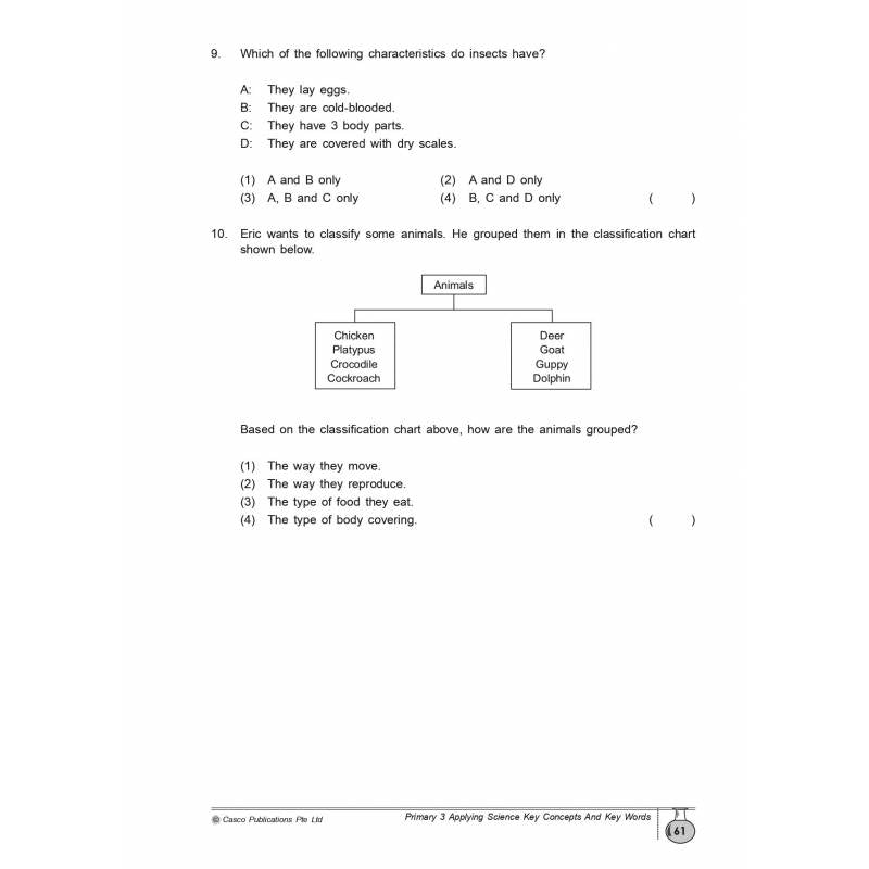 Science Applying Key Concepts & Key Words Primary 3 - 2nd Edition