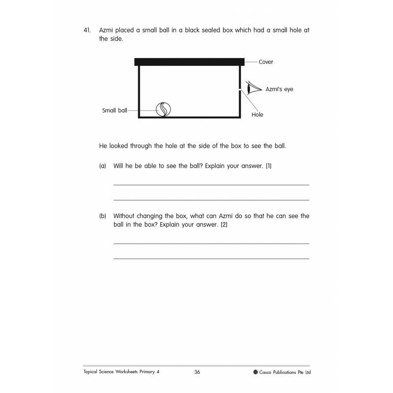 Topical Science Worksheets Primary 4