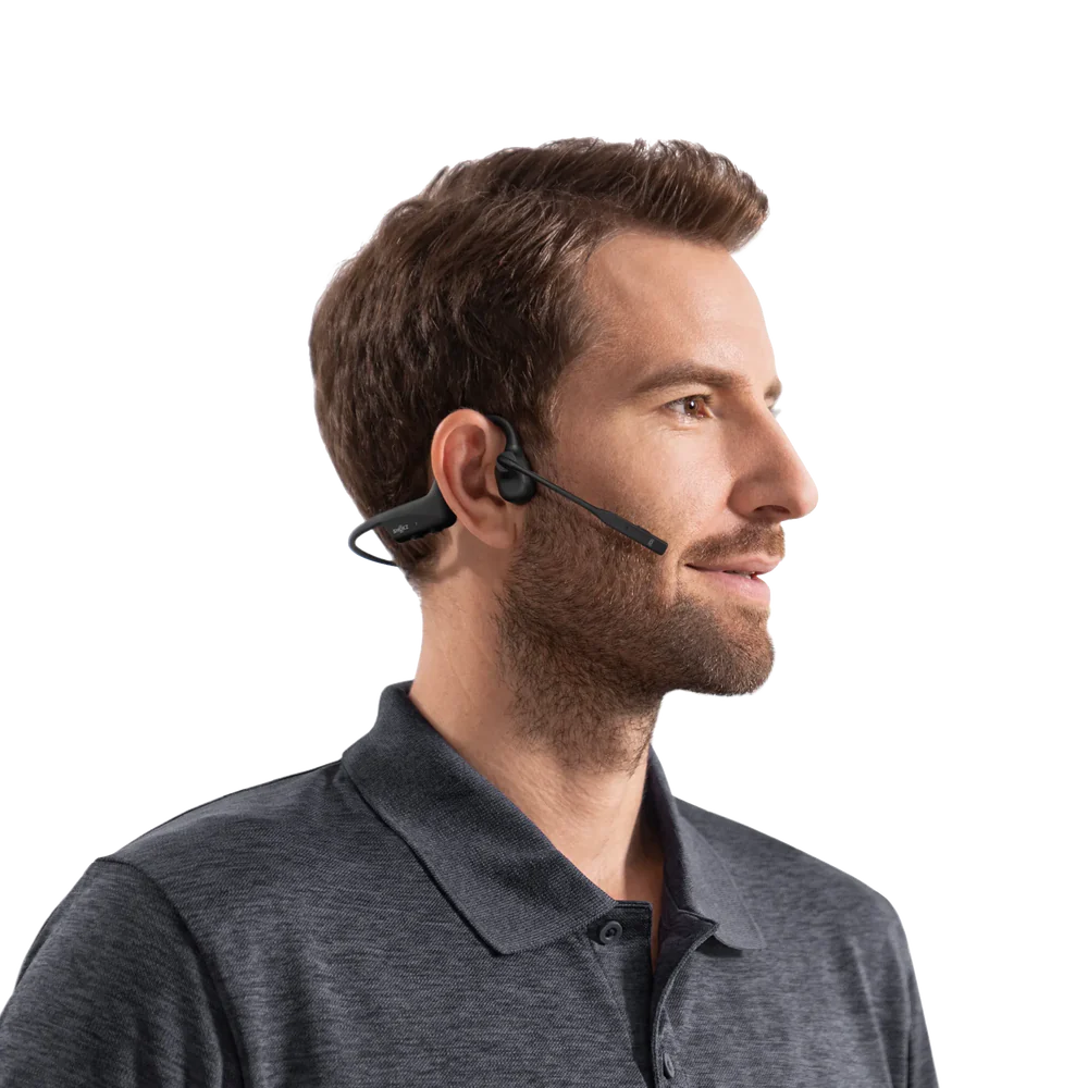 Shokz OpenComm 2 Bone Conduction Stereo Bluetooth Headset with Microphone
