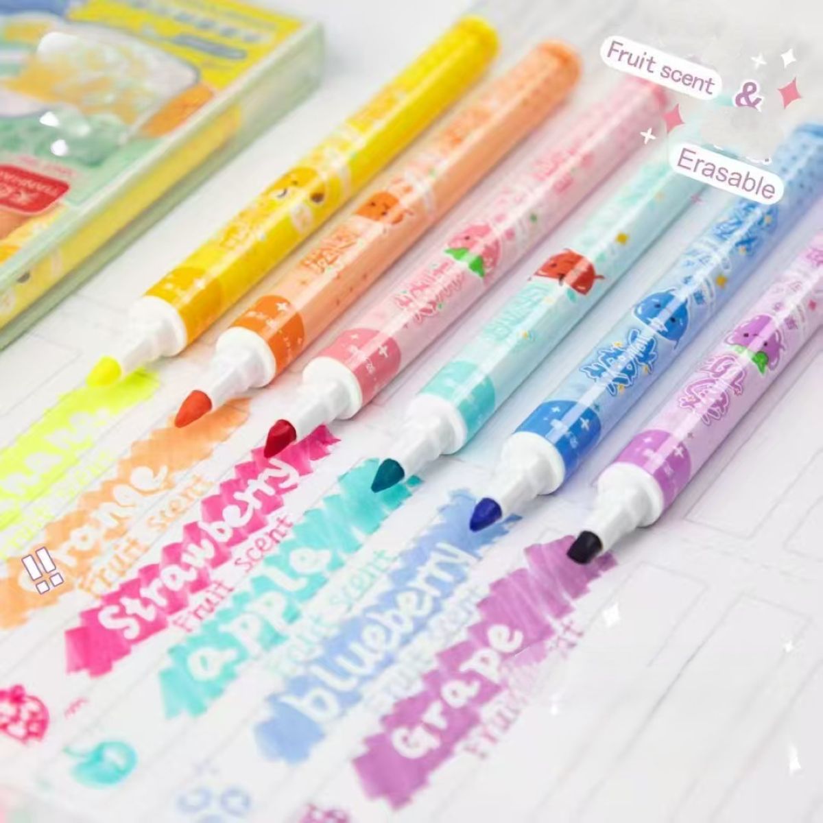 Erasable Highlighter Set 6S Fruit HD47