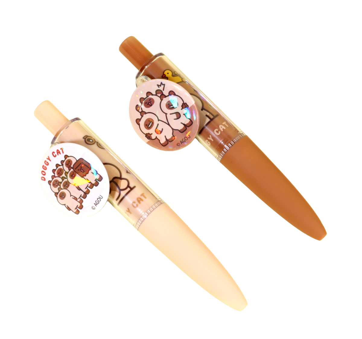 0.5mm Doggy Cat Gel Pen With Badge Clip – Assorted Design