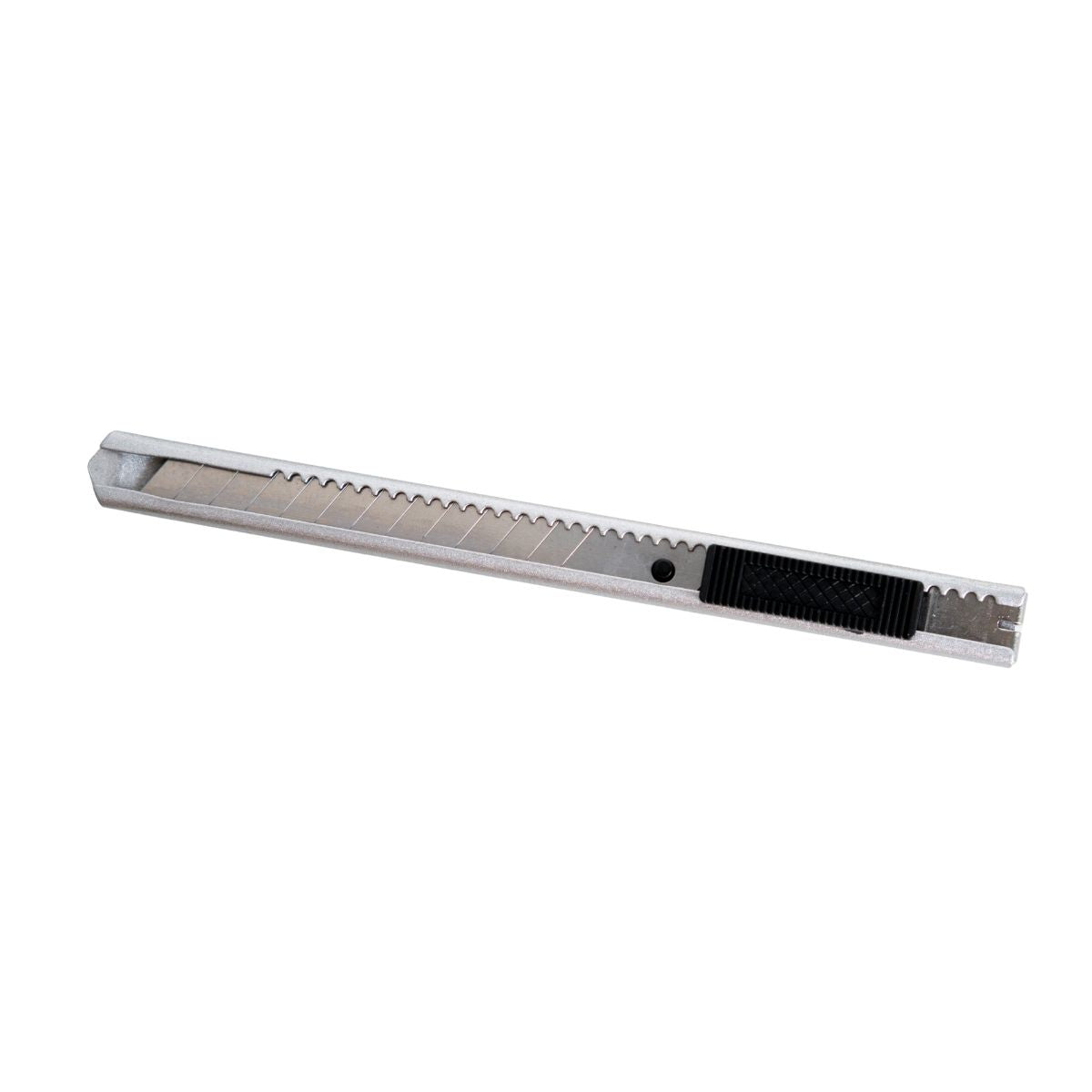 Pop Bazic Large Utility Cutter Knife Silver with Black Lock 234bc