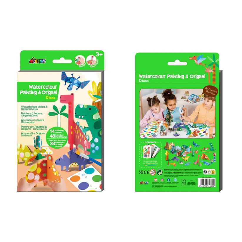 Avenir Watercol Painting & Origami Dinos