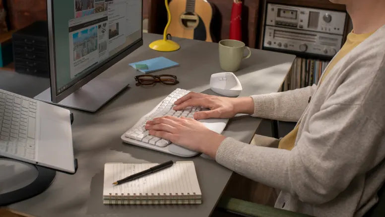 Logitech Wave Keys Wireless Ergonomic Keyboard (Off-White)