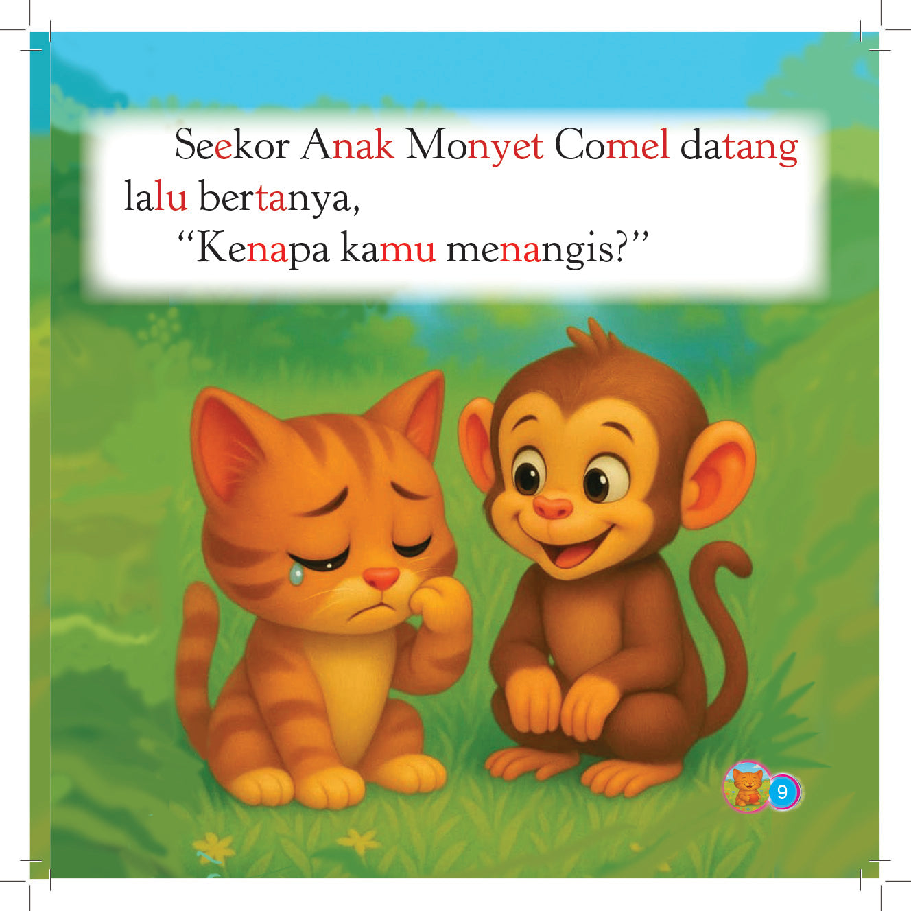 Siri Anak-anak Haiwan Comel : Anak Kucing Miau Mencari Bola