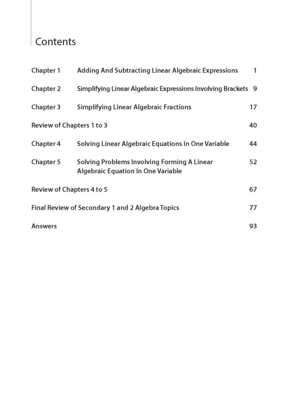 Mathematics Buddy Secondary Two (G1): Step-By-Step Algebra
