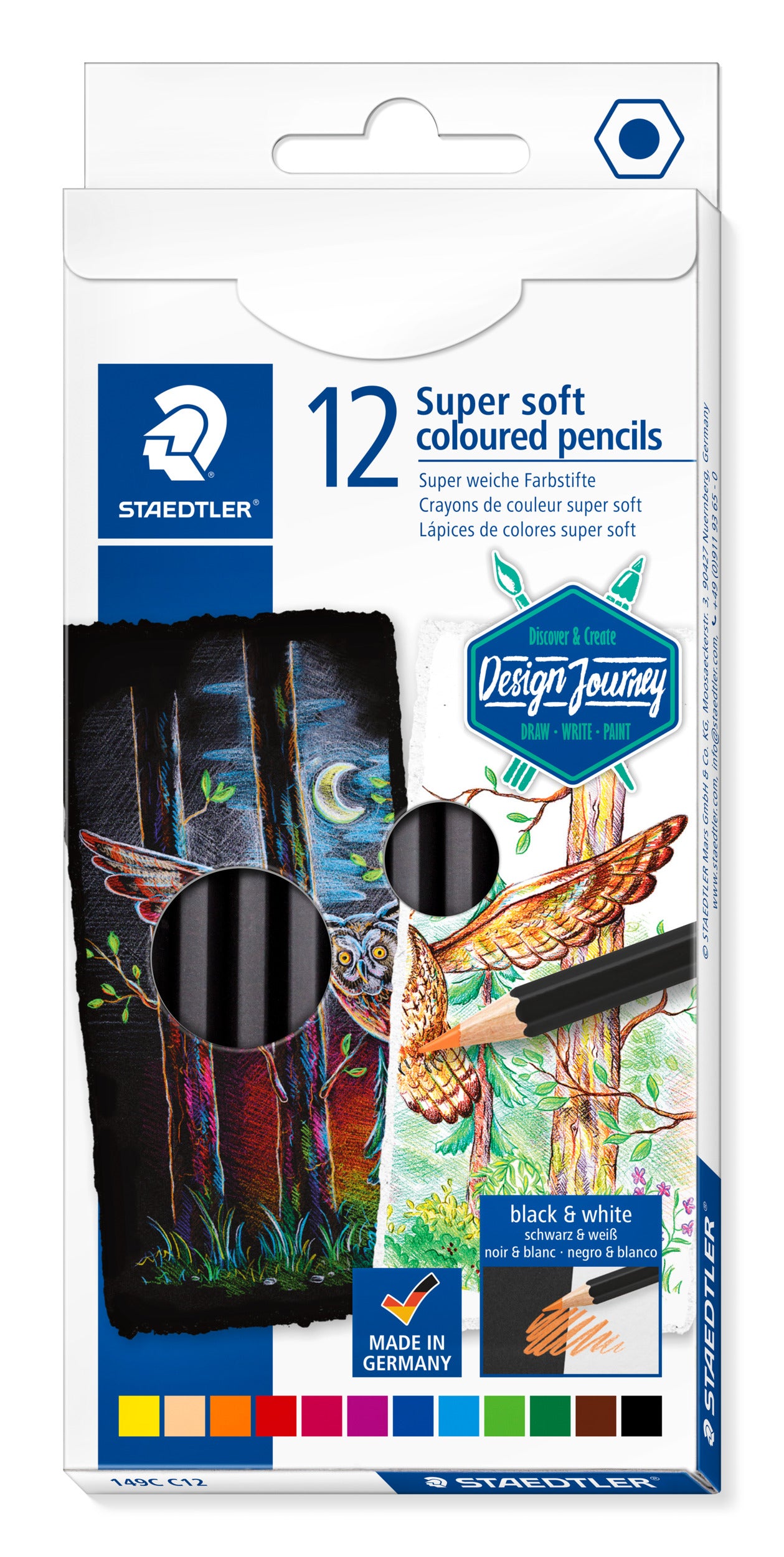 STAEDTLER COLOURED PENCIL SUPER SOFT 12COL 149