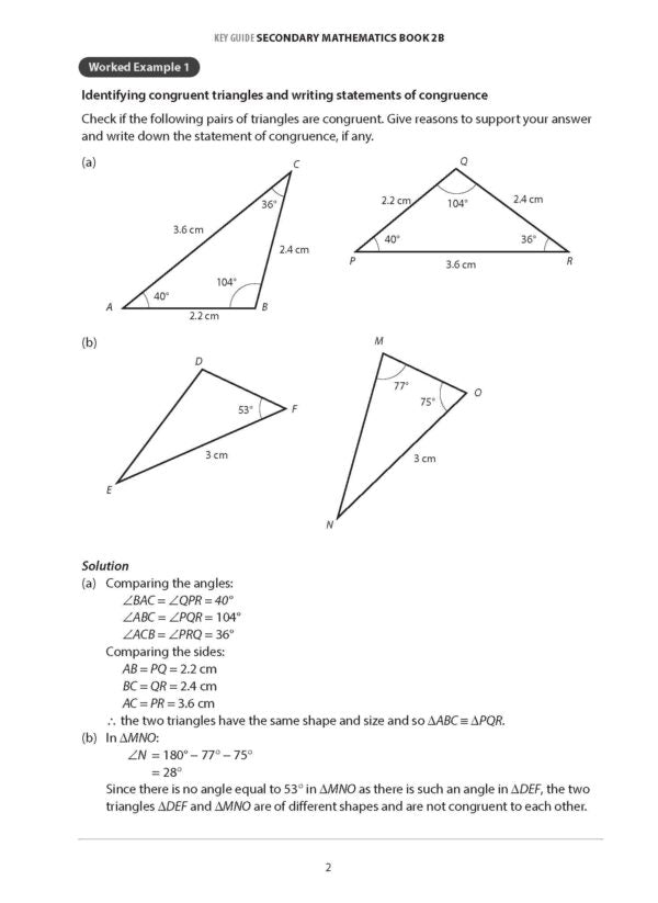Key Guide Secondary Mathematics – Revision Notes & Practice Book 2B