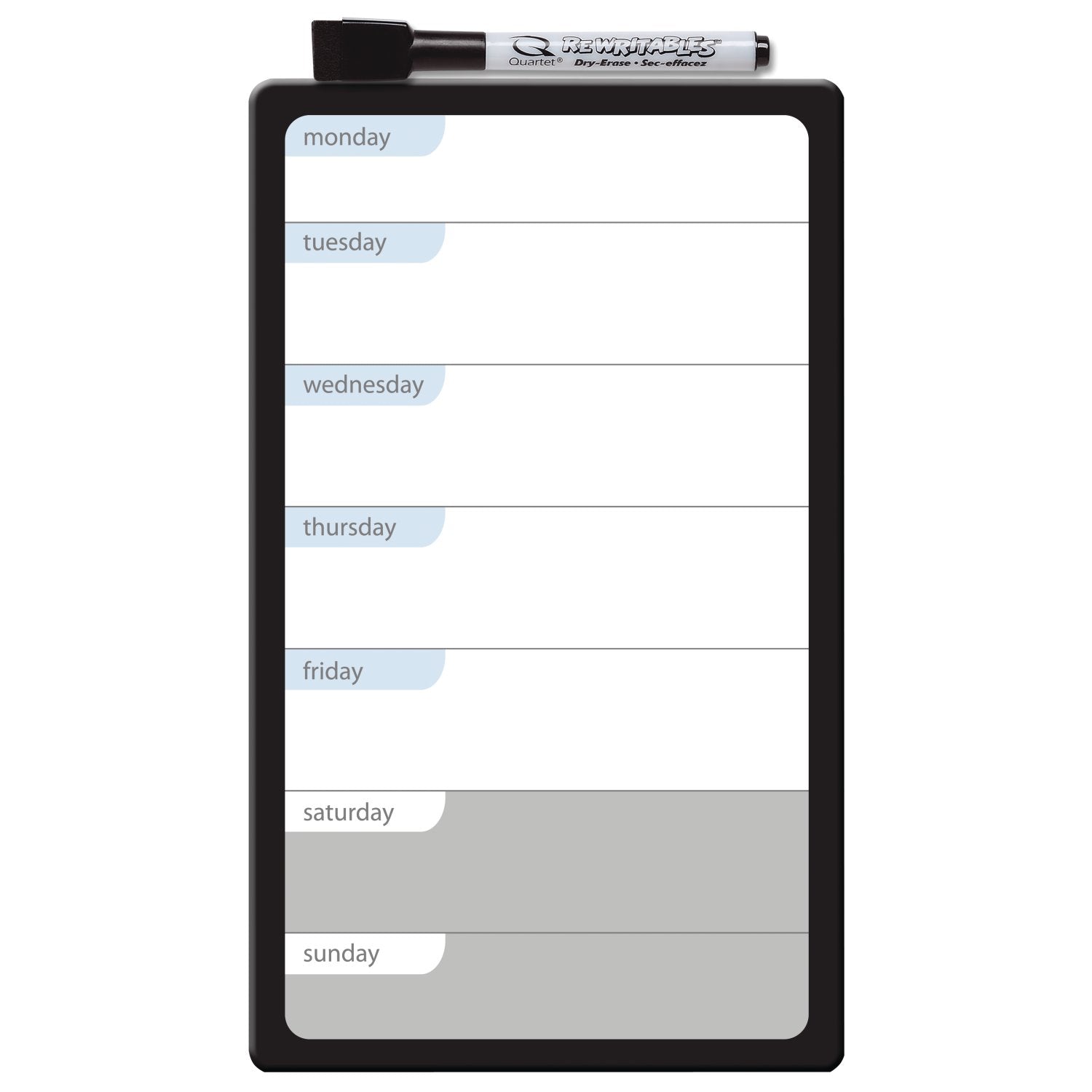 Quartet Magnetic Dry-Erase Weekly Organizer, 6"x10" (79217S)