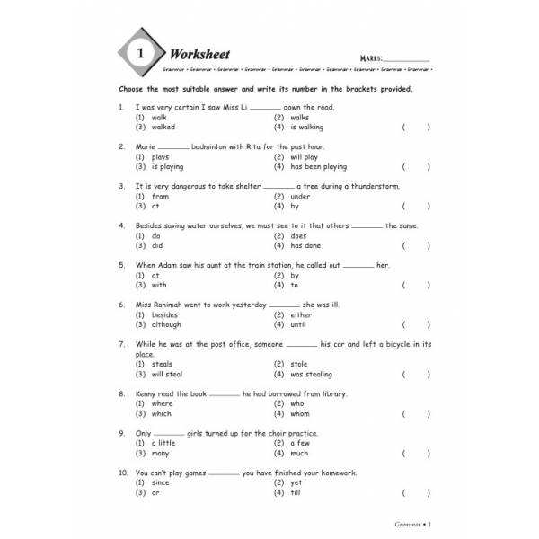 Primary 5 Grammar & Vocabulary