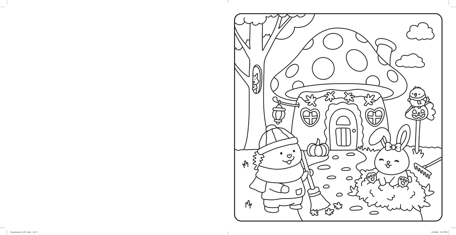 Cozy Autumn (Cute & Cozy Coloring Book)