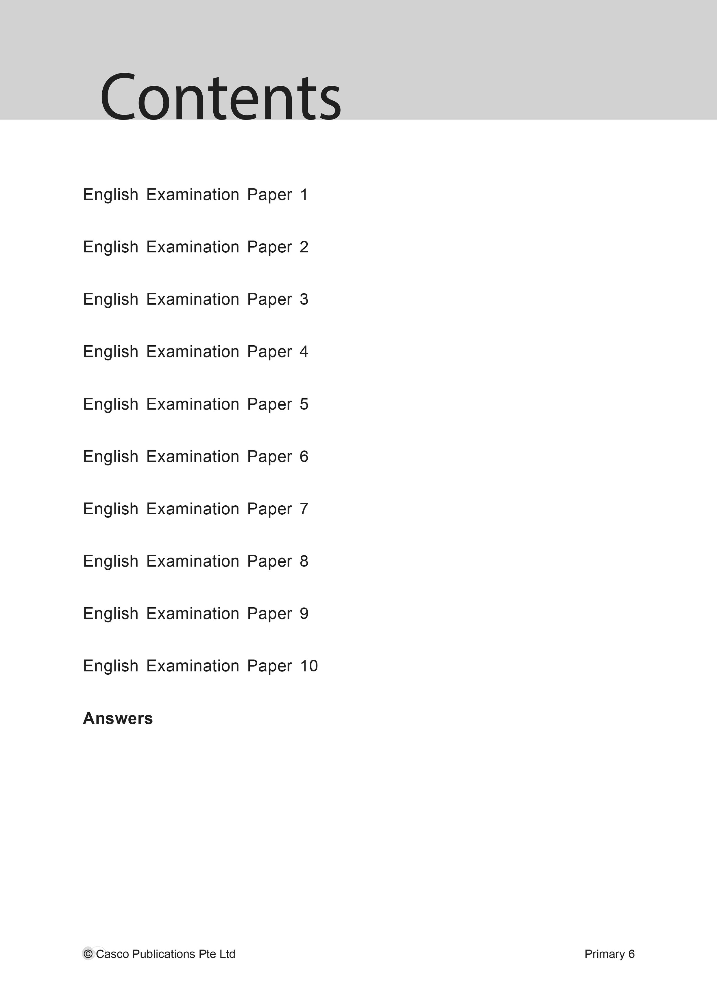English Examination Papers Primary 6 PSLE (Pack) - 2nd Edition