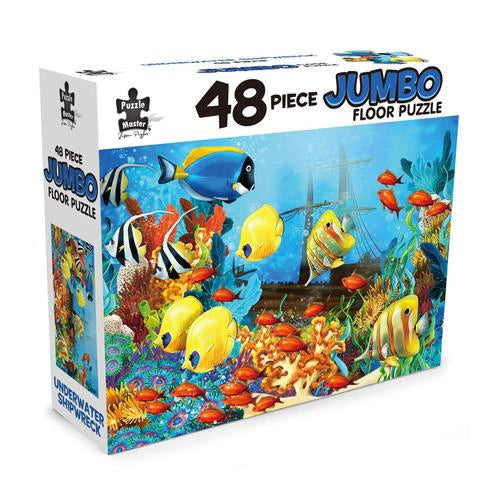 PUZZLE MASTER 48 PIECE JUMBO FLOOR PUZZLE UNDERWATER SHIPWRECK