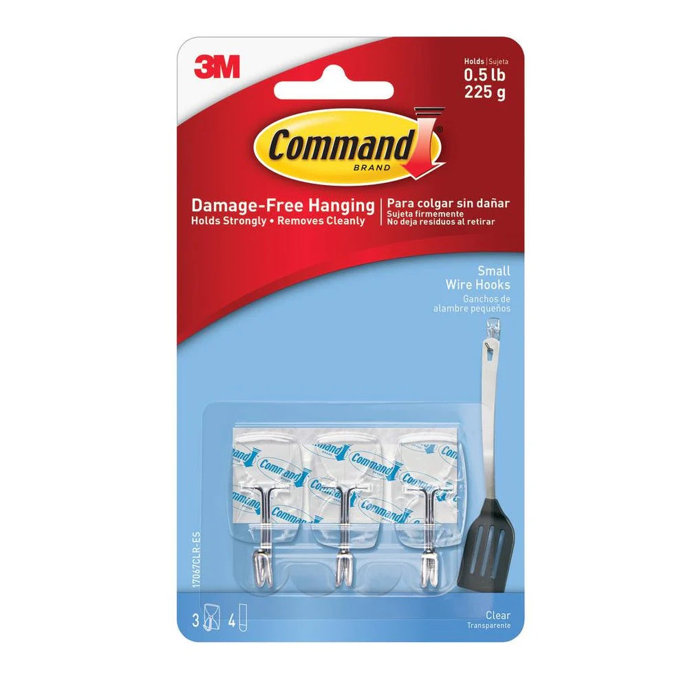 Command™ 17067CLR Clear Small Wire Hooks