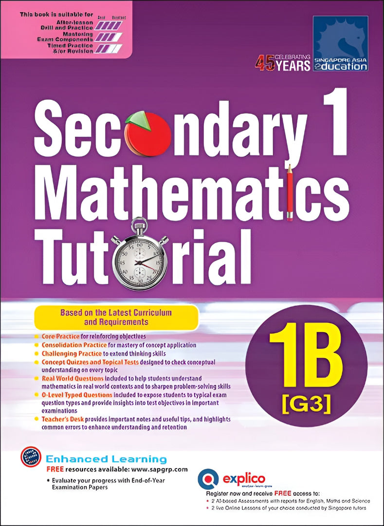 Secondary 1 Mathematics Tutorial 1B [G3]