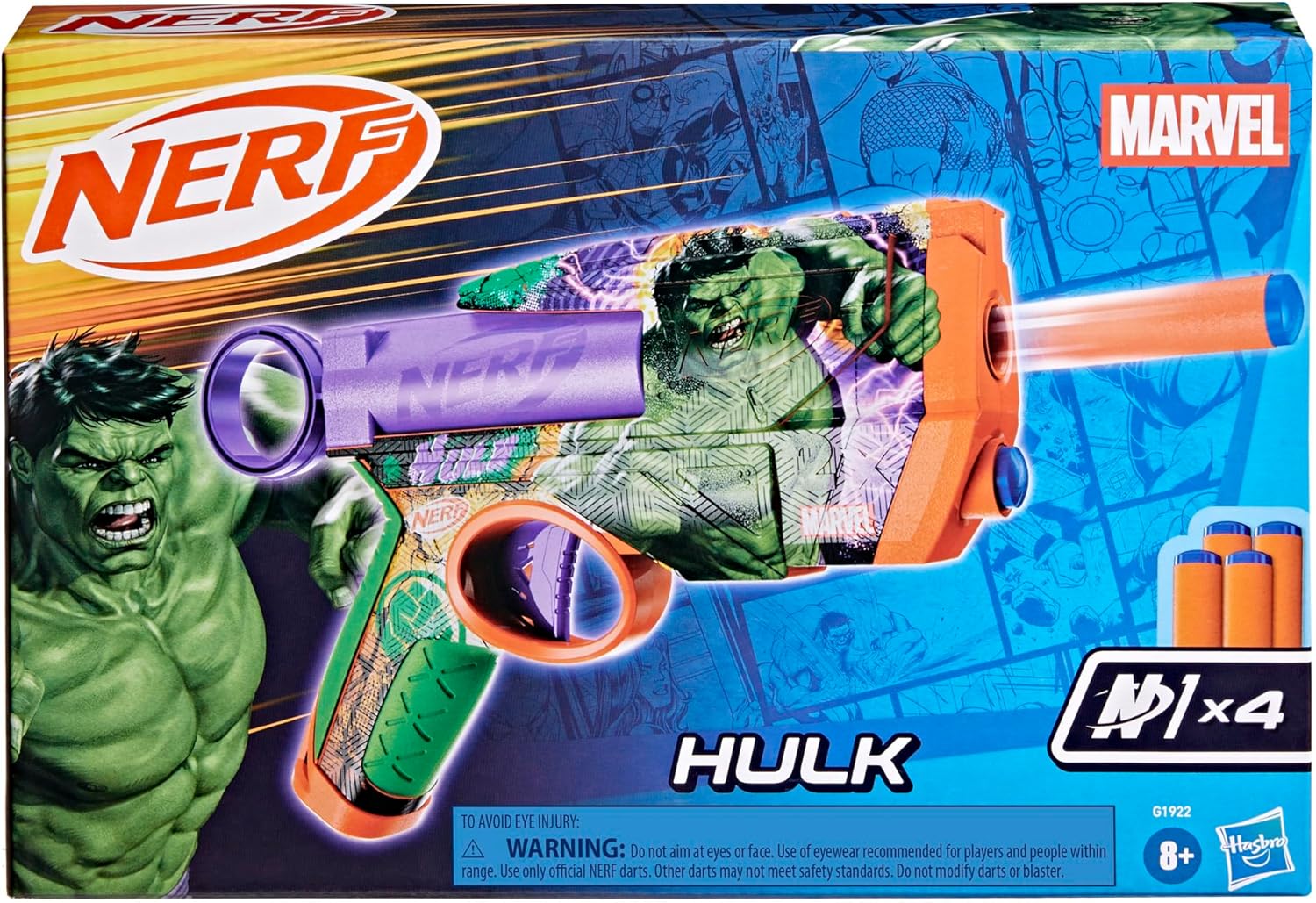 HASBRO NERF MARVEL HULK DART BLASTER