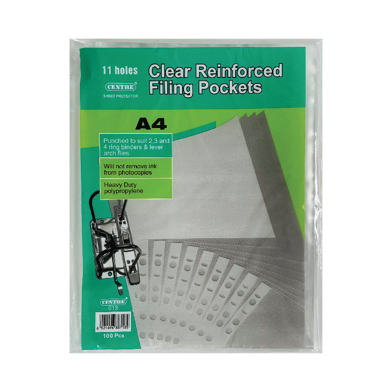 Centre 11-hole Sheet Protector 100s