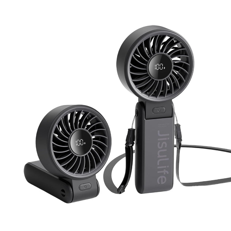 JisuLife 5000mAh Handheld Fan Life7 Black