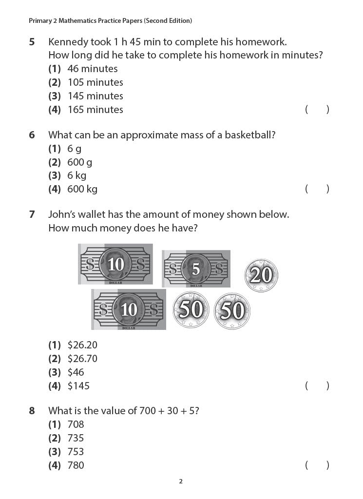 Primary 2 Mathematics Practice Papers Second Edition