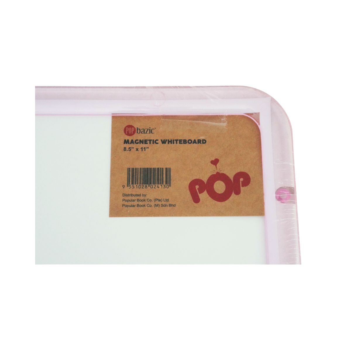 Pop Bazic Magnetic Whiteboard Set 8.5" X 11" - Pink