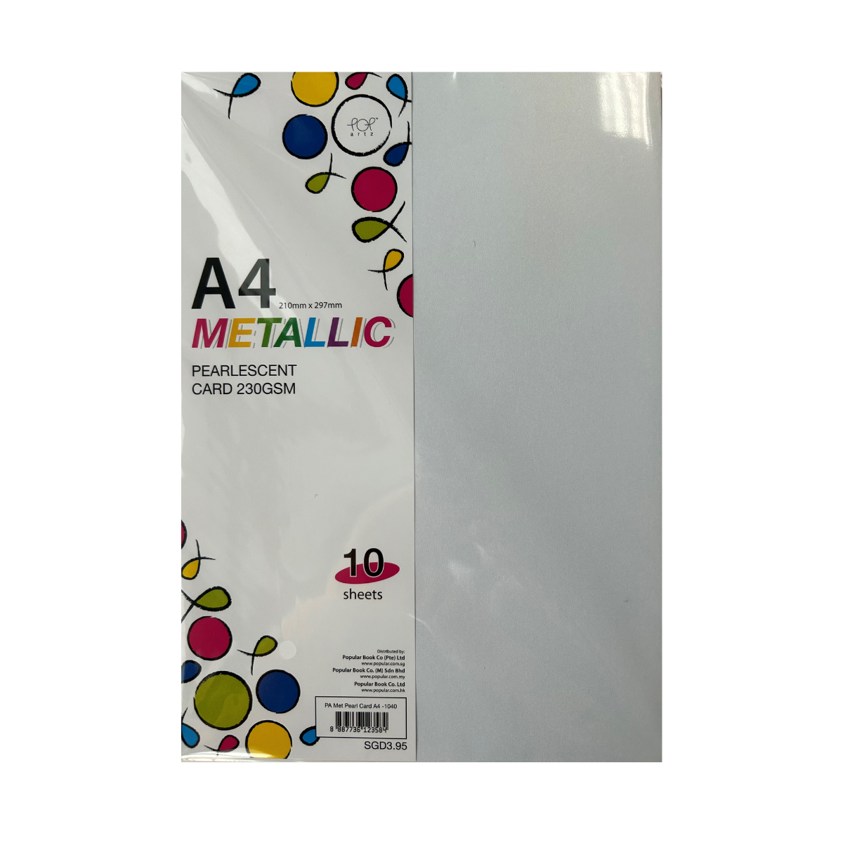 POP Artz Metallic Pearl Card A4 230GSM 10'S