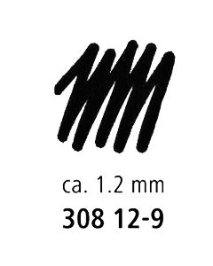STAEDTLER PIGMENT LINER 308 BLACK 1.2MM