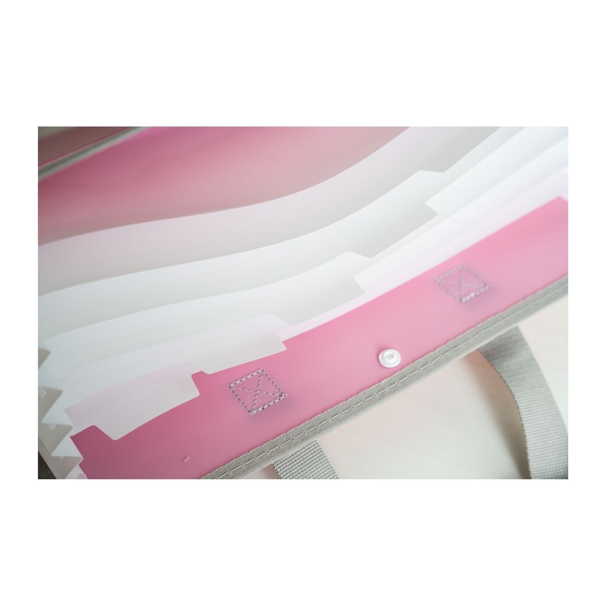 Pop Bazic Expanding File Folder with Handle A4 (7 Pockets) - Pink
