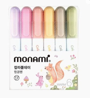 Monami Col Day H/lighter Warm 6col Set