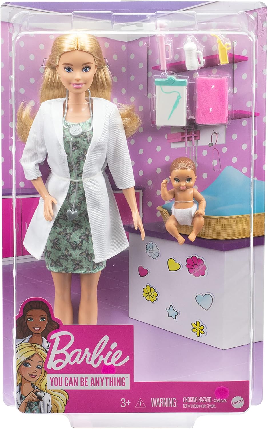 MATTEL BARBIE DOCTOR WITH BABY PLAYSET