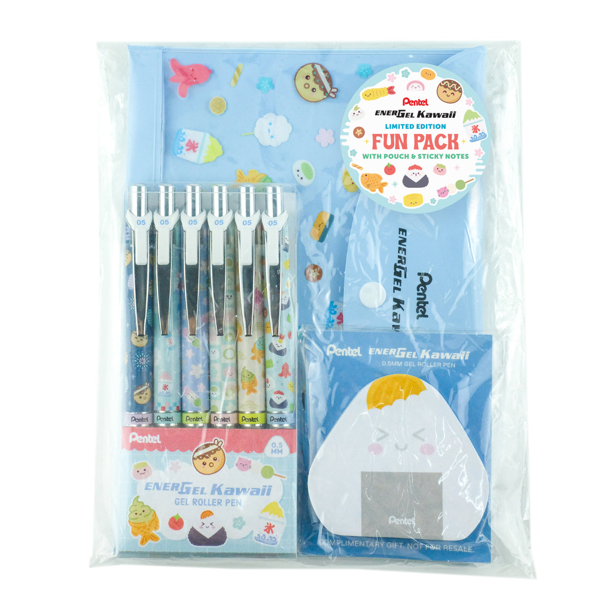 PENTEL Kawaii+7 Energel 6P Set W/Pouch