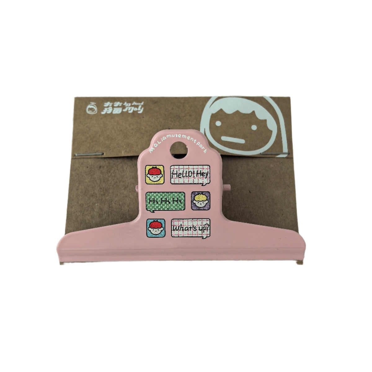 Large Metal Paper Clip - Pink