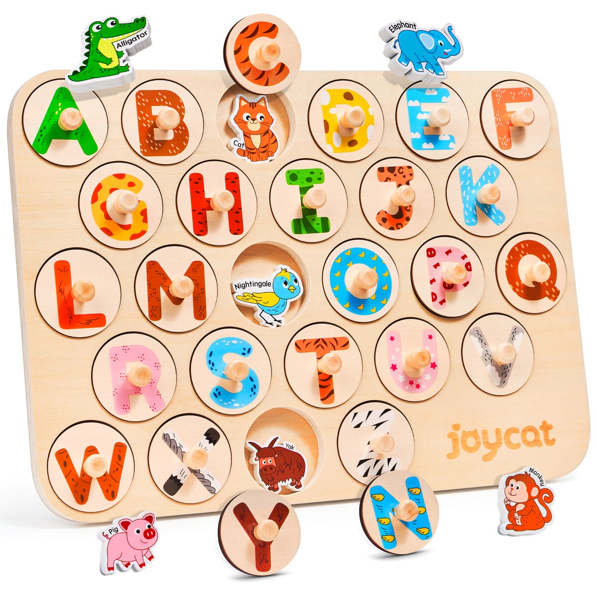 JOYCAT WOODEN ANIMAL ALPHABET PUZZLE 26PCS