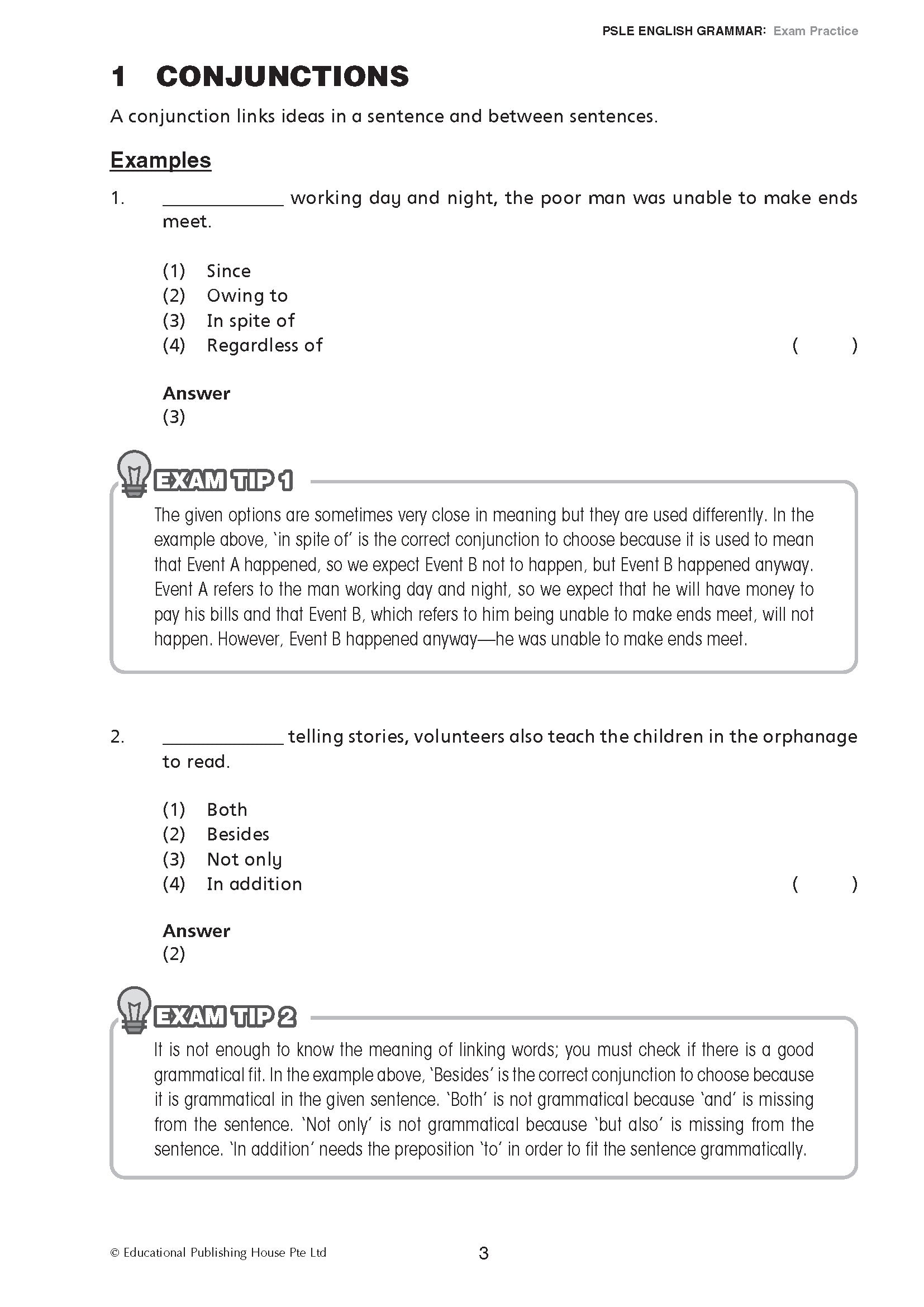 PSLE English Grammar Exam Practice
