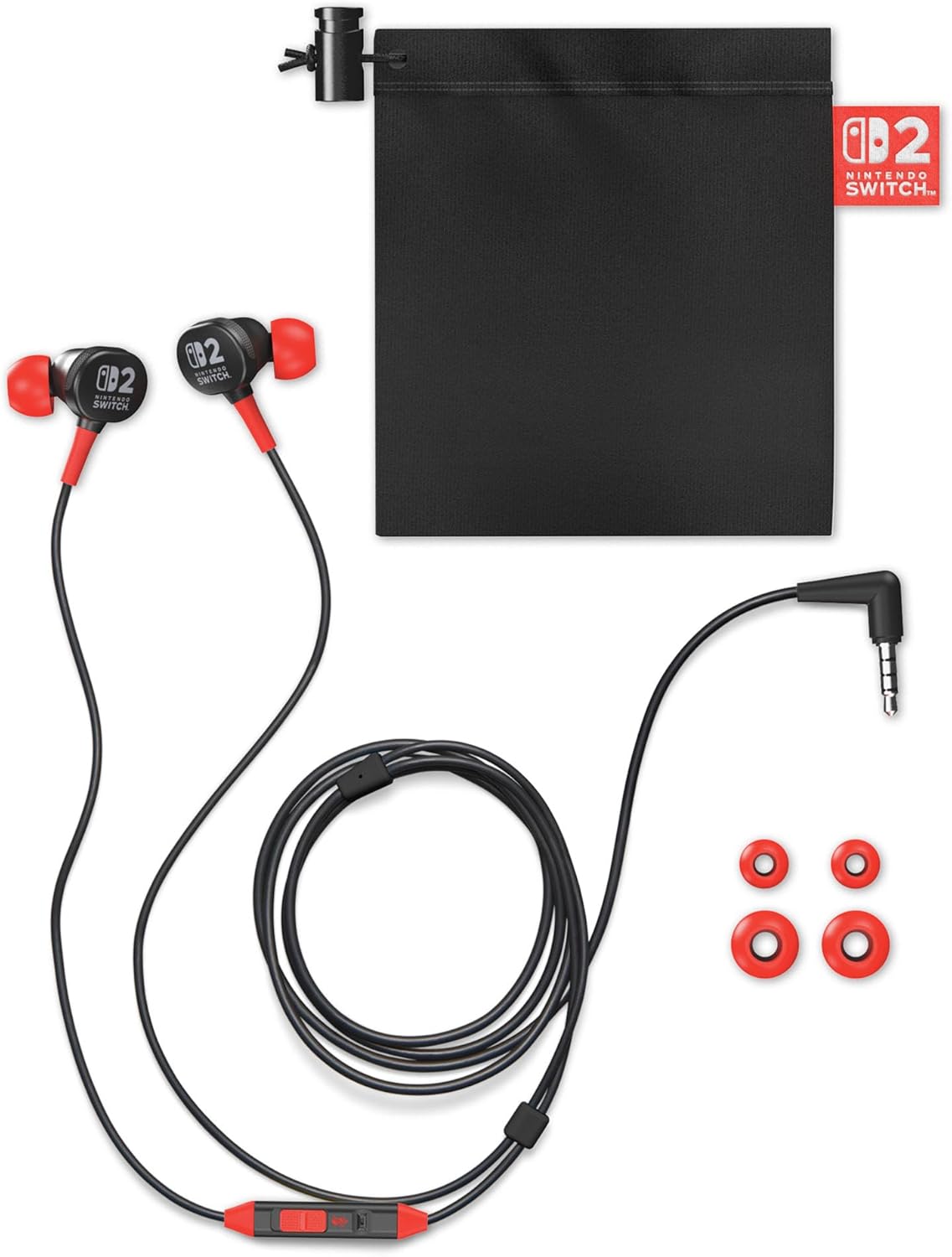 PowerA Wired Earbuds for Nintendo Switch 2- Black