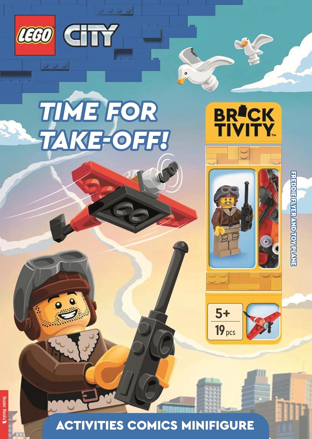 LEGO® City: Time For Take-Off! Activity Book (With Freddie Flyer Minifigure And Toy Plane Mini-Build) – Paperback