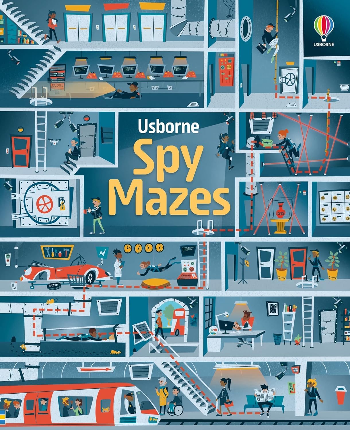 Usborne Mazes Series 4 Books Set (Maps, Planet Earth, Spy, Dinosaur)