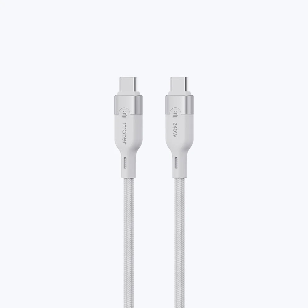 Mazer InfiniteLink Cobra2 240W USB C-C Magnetic Cable (1.25m) White