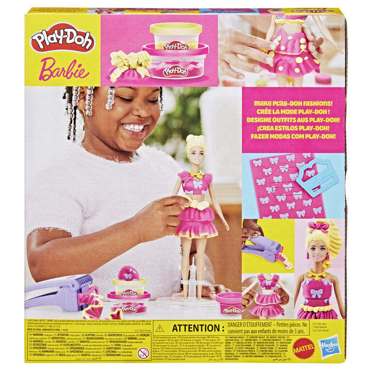 HASBRO PLAYDOH BARBIE RUFFLES AND BOWS DOLL SET