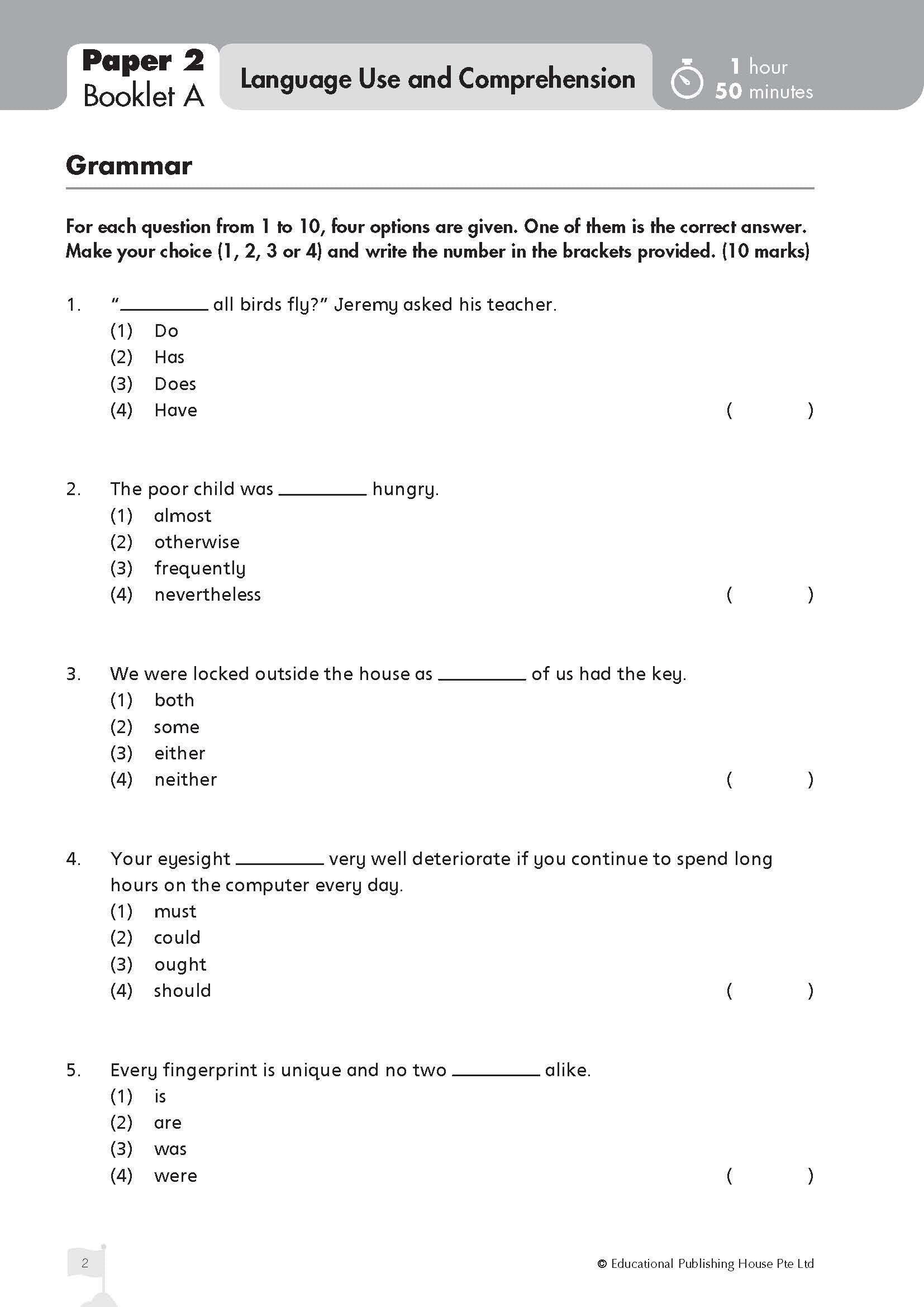 Primary 5 English Top The Class Term/Semestral Papers