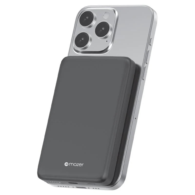 Mazer M-MagAir21-GY Qi2 Certified 15W 10K USB-C PD20W Power Bank (Grey)