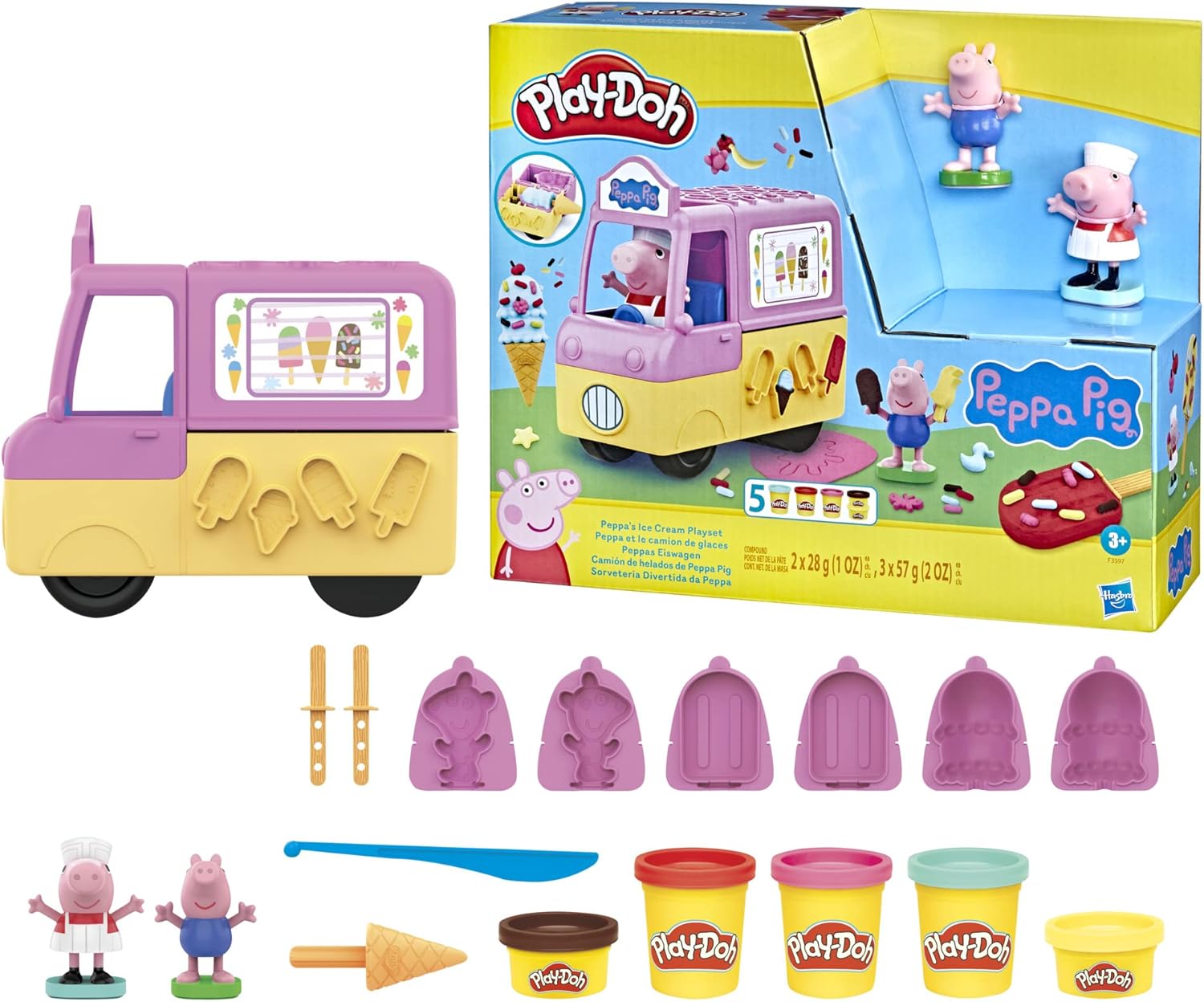 HASBRO PLAYDOH PEPPAS ICE CREAM PLAYSET