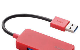 Elecom 3-Port USB3.0 Hub Red