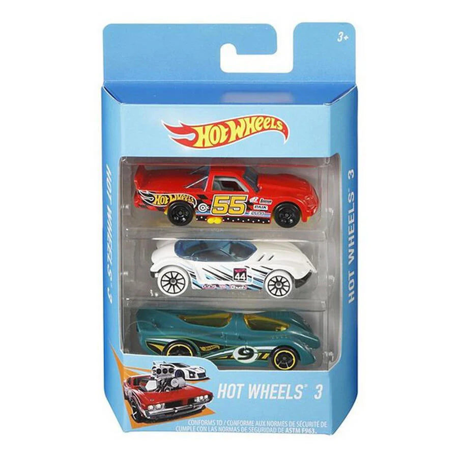 MATTEL HOT WHEELS BASIC CAR 3 PACK ASSORTED