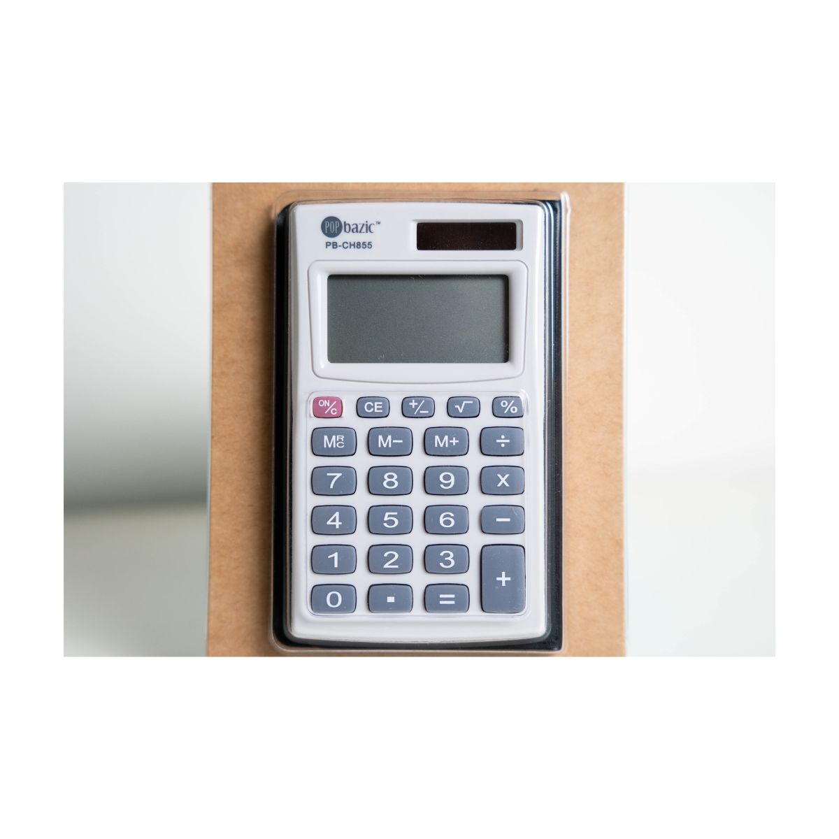 Pop Bazic 8-Digit Pocket Calculator with Wallet (PBCH855-WH)