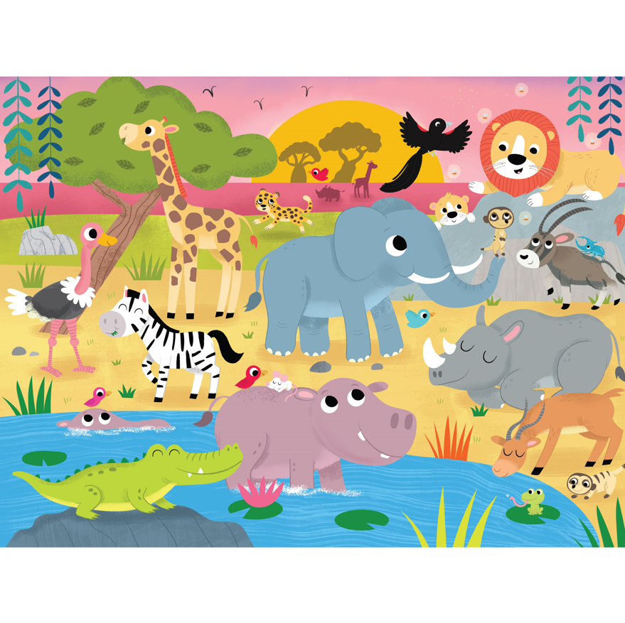 HINKLER JR JIGSAW CARRY AND PLAY PUZZLE AFRICAN SAFARI
