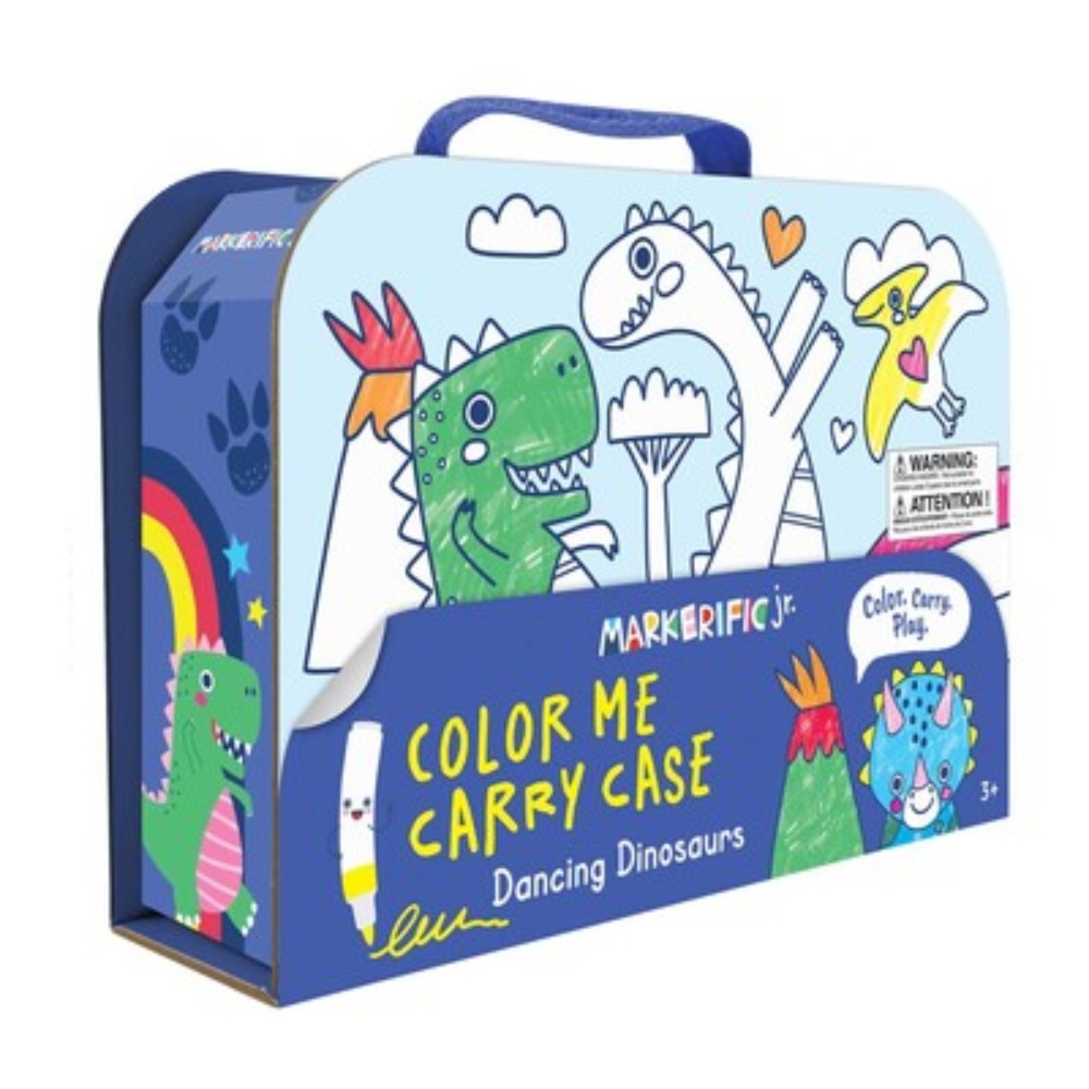Markerific Jr. Colour Me Carry Case – Dancing Dinosaurs