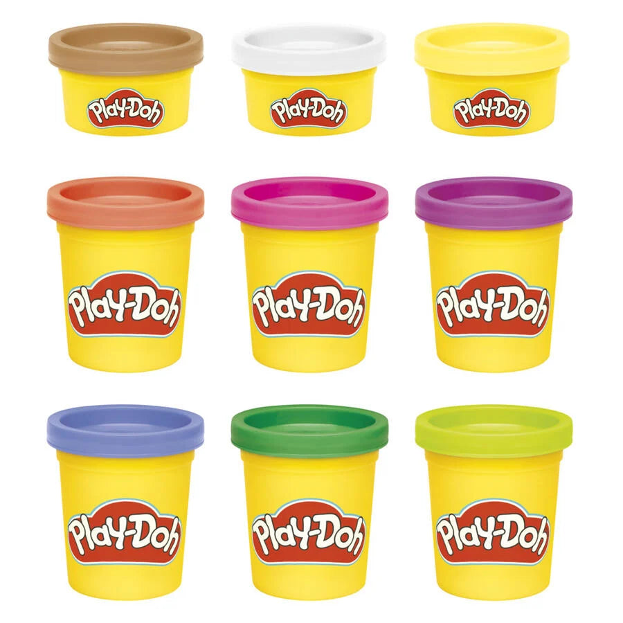 HASBRO PLAYDOH COLORFUL COMPOUND 9 PACK ASSORTED